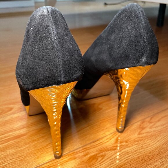 Enzo Angiolini Black Leather Heels - Picture 3 of 4